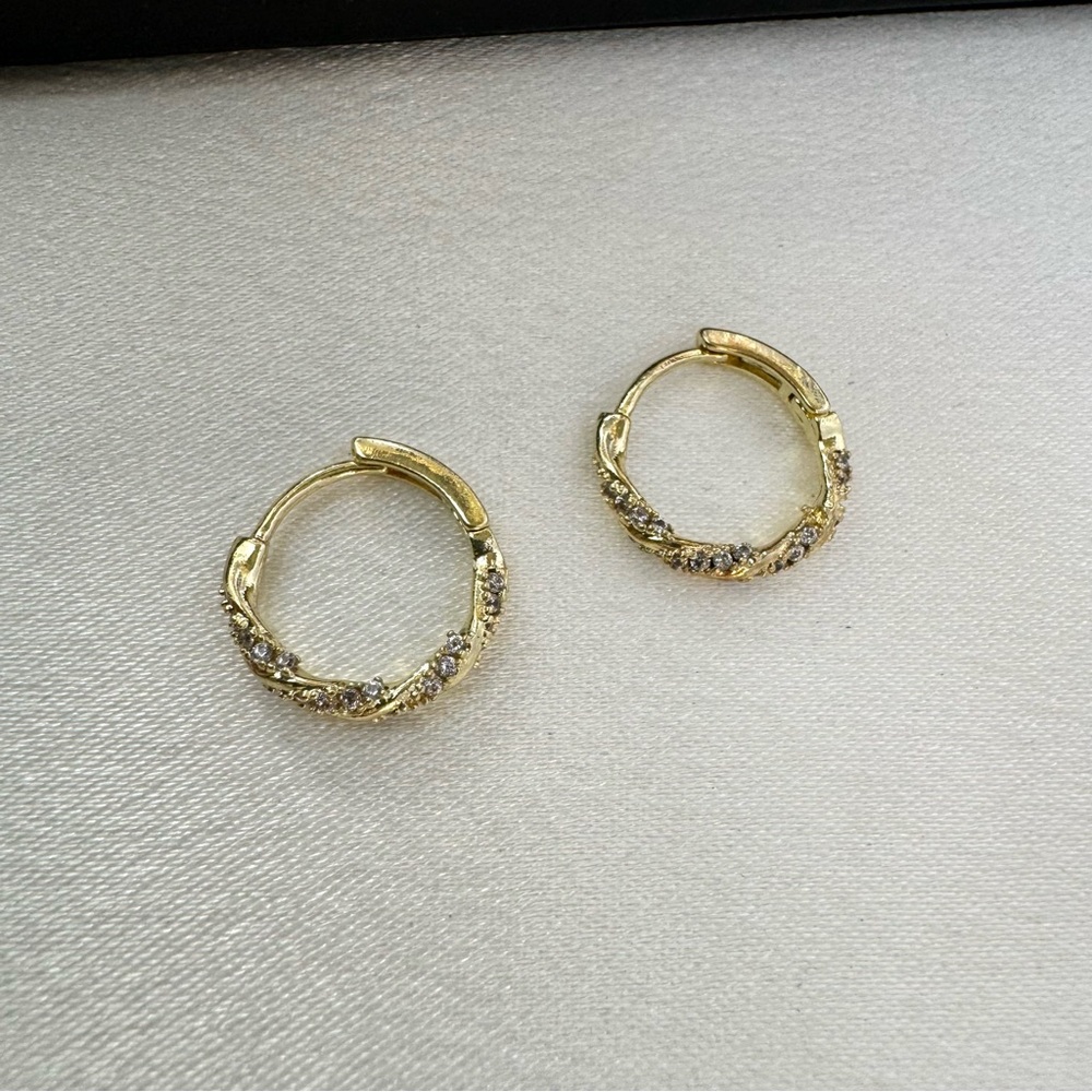 14mm Small Gold Hoop Earrings for Women